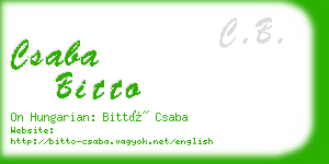 csaba bitto business card
